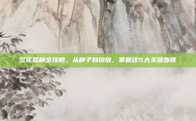 兰花播种全攻略，从种子到绽放，掌握这5大关键步骤