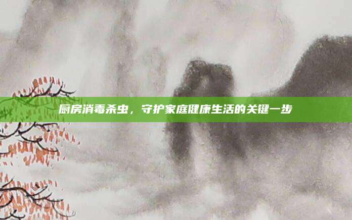厨房消毒杀虫，守护家庭健康生活的关键一步