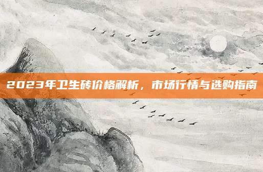 2023年卫生砖价格解析，市场行情与选购指南