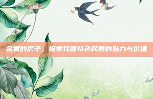 金黄的房子，探索我国特色民居的魅力与价值