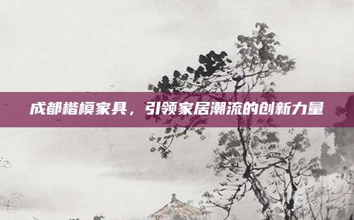 成都楷模家具，引领家居潮流的创新力量