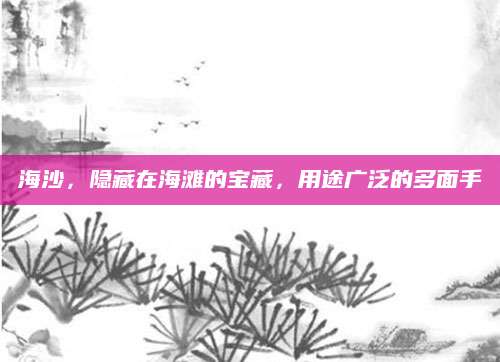 海沙，隐藏在海滩的宝藏，用途广泛的多面手