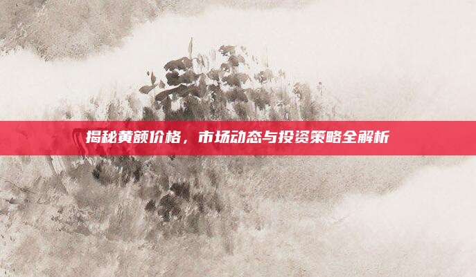 揭秘黄额价格，市场动态与投资策略全解析