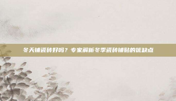 冬天铺瓷砖好吗？专家解析冬季瓷砖铺贴的优缺点