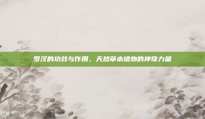 罗汉的功效与作用，天然草本植物的神奇力量