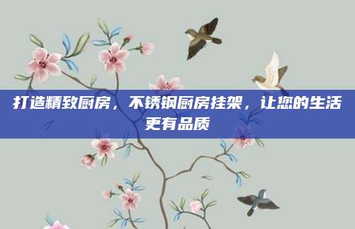 打造精致厨房，不锈钢厨房挂架，让您的生活更有品质