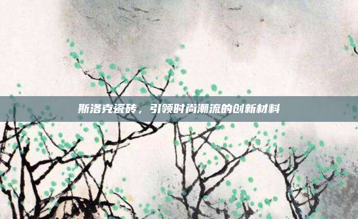 斯洛克瓷砖，引领时尚潮流的创新材料