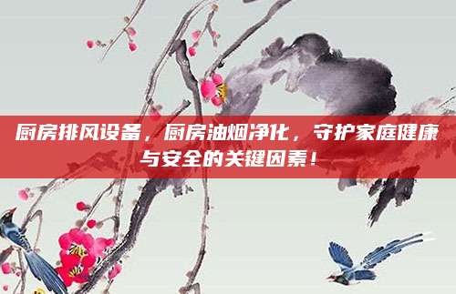 厨房排风设备，厨房油烟净化，守护家庭健康与安全的关键因素！