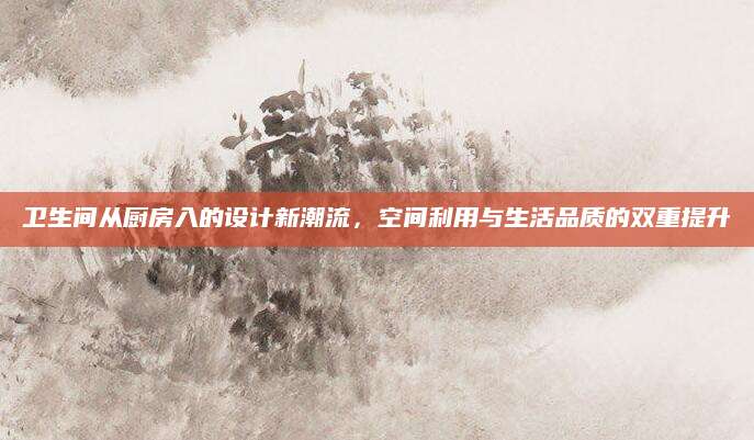 卫生间从厨房入的设计新潮流，空间利用与生活品质的双重提升