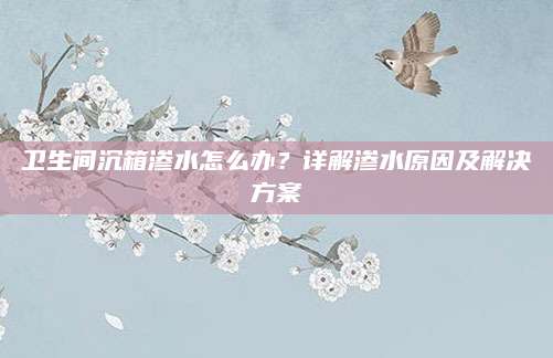卫生间沉箱渗水怎么办？详解渗水原因及解决方案