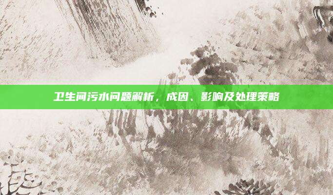 卫生间污水问题解析，成因、影响及处理策略