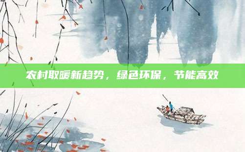 农村取暖新趋势，绿色环保，节能高效