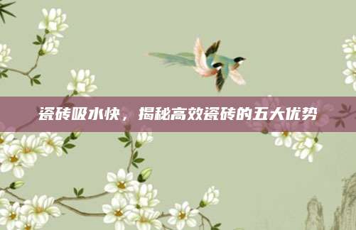 瓷砖吸水快，揭秘高效瓷砖的五大优势