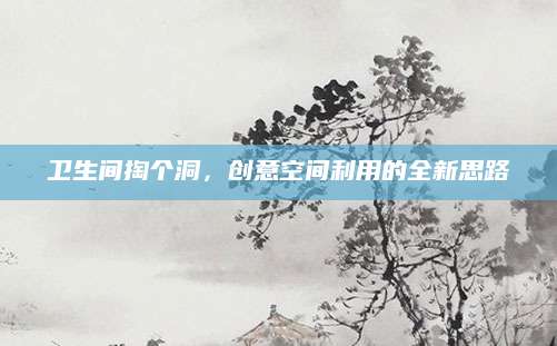 卫生间掏个洞，创意空间利用的全新思路