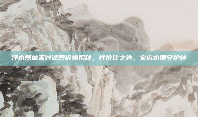 净水器前置过滤器价格揭秘，性价比之选，家庭水质守护神