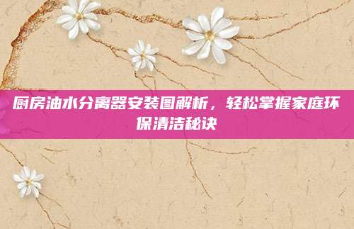 厨房油水分离器安装图解析，轻松掌握家庭环保清洁秘诀